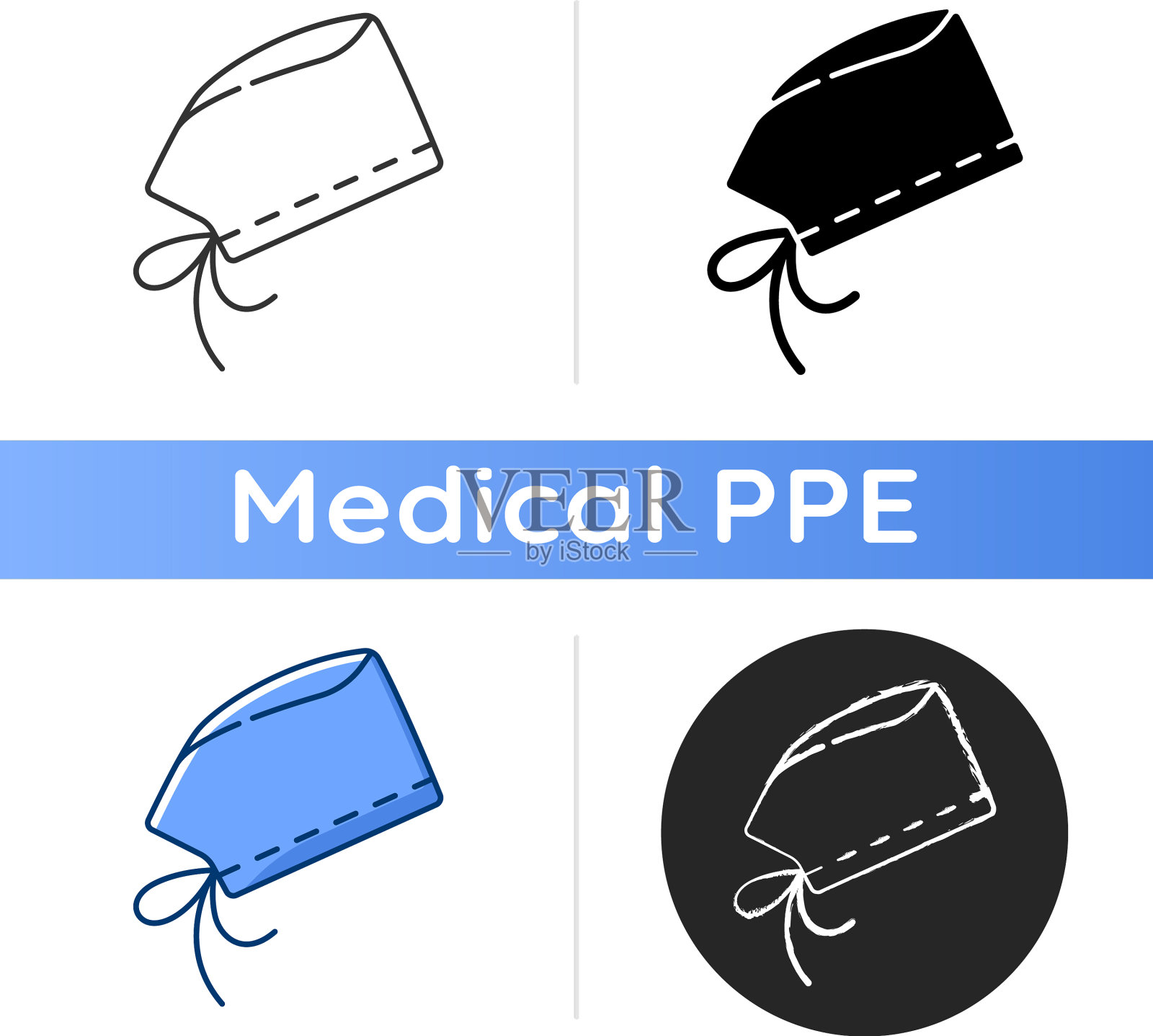 手术帽图标插画图片素材