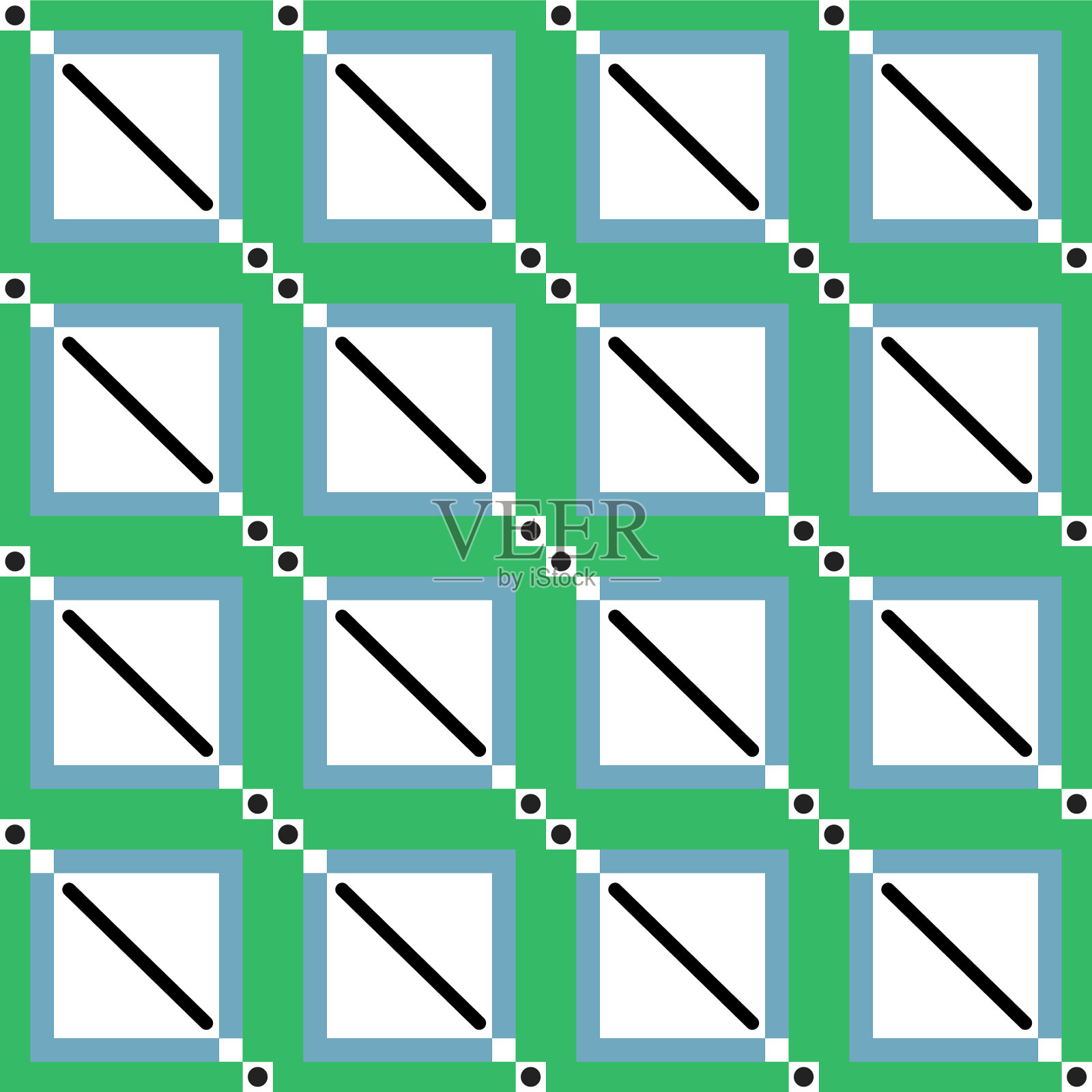 绿松石图案与黑色对角线插画图片素材