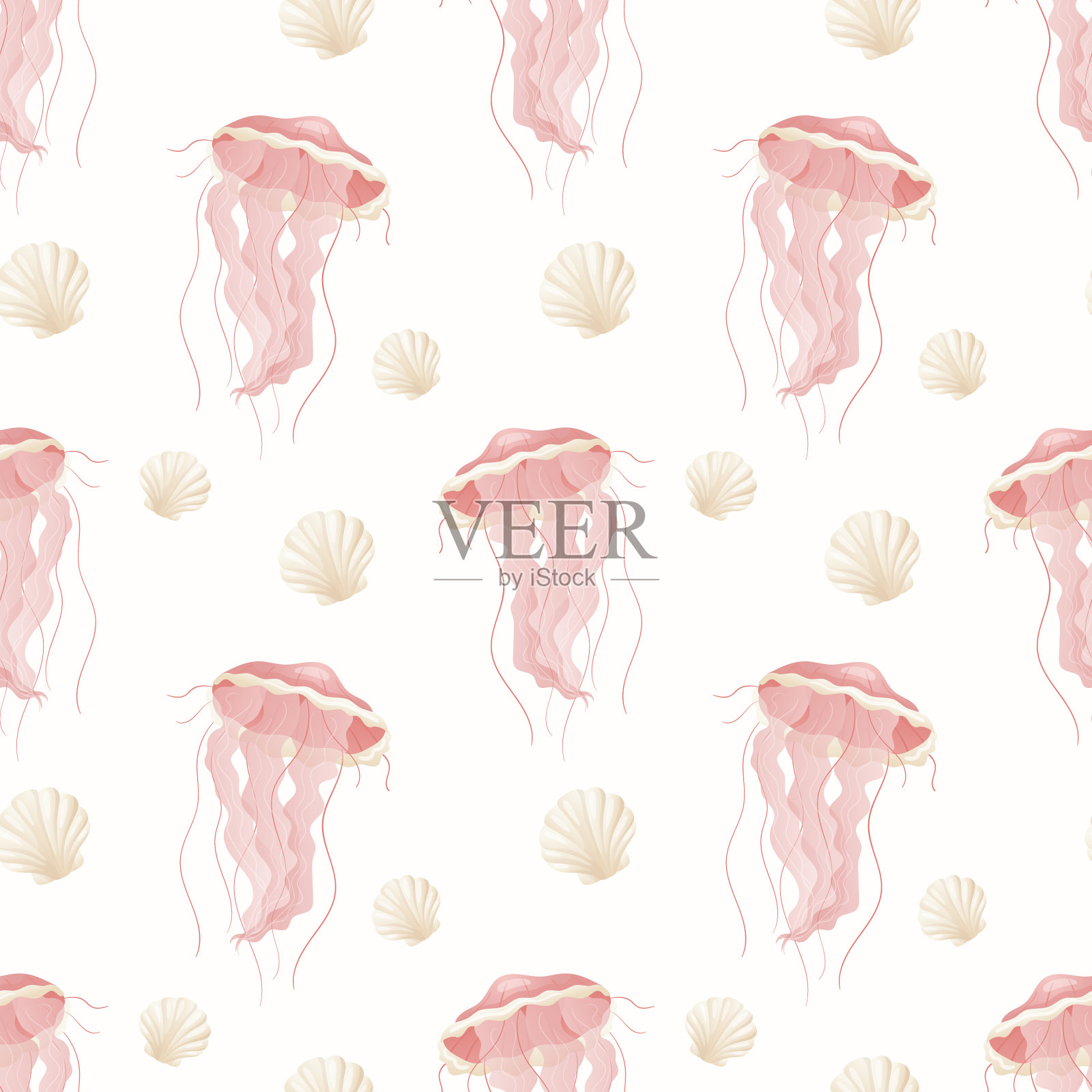 无缝图案逼真透明有毒插画图片素材