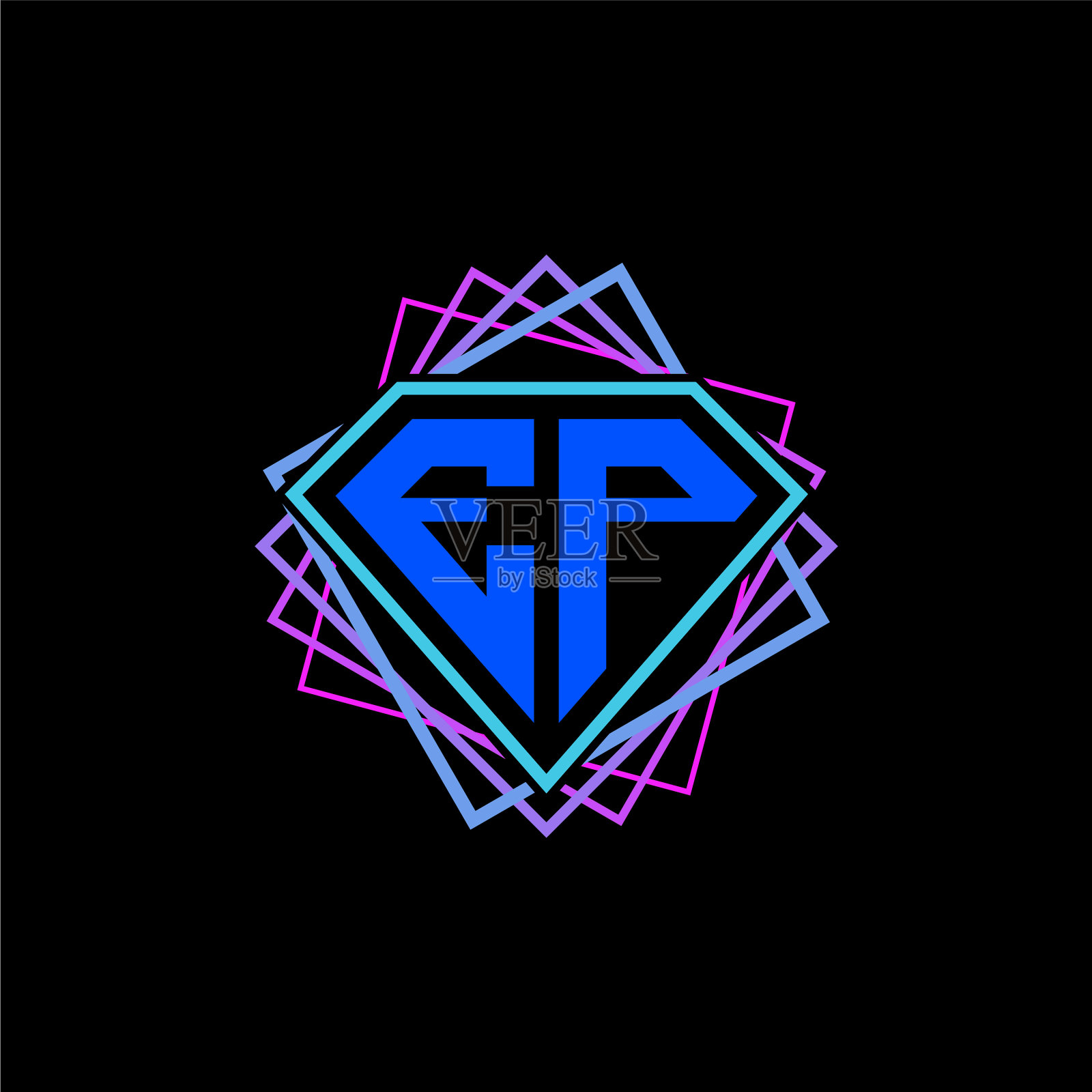 首字母e p，菱形图案，方形插画图片素材