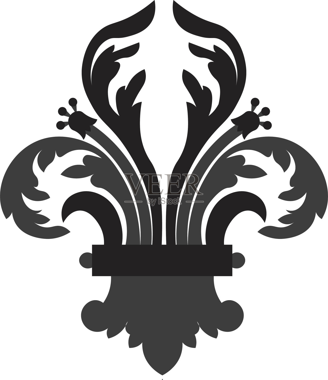 孤立的鸢尾标志插画图片素材