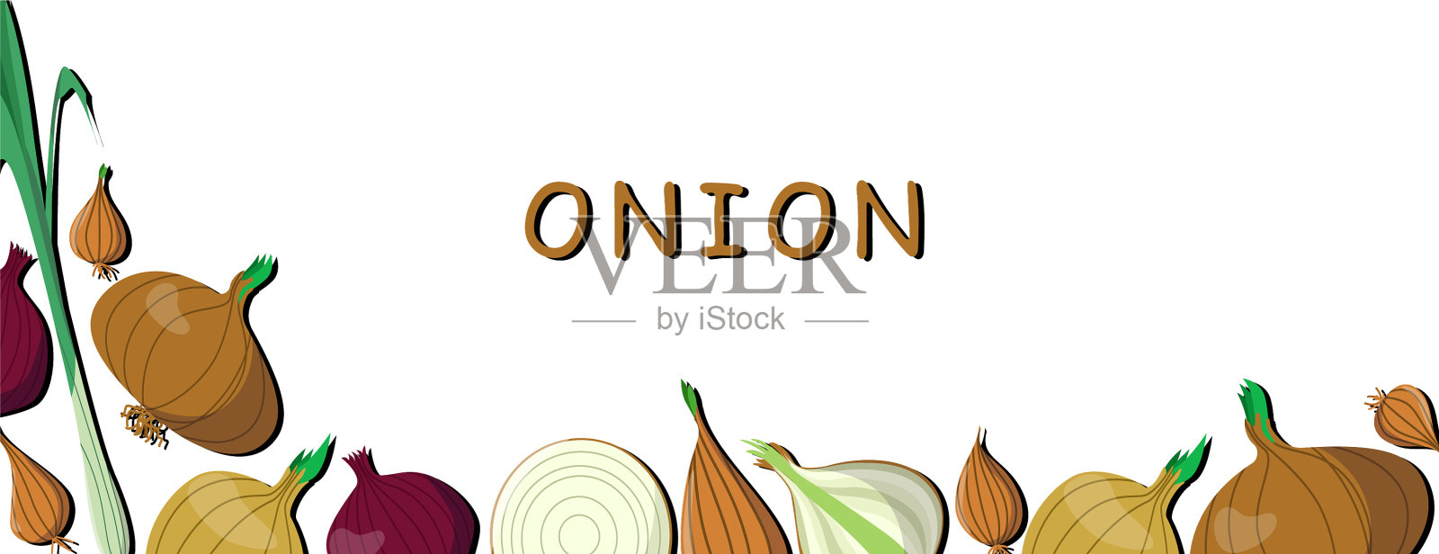 鲜艳的蝴蝶旗新鲜卡通蔬菜插画图片素材