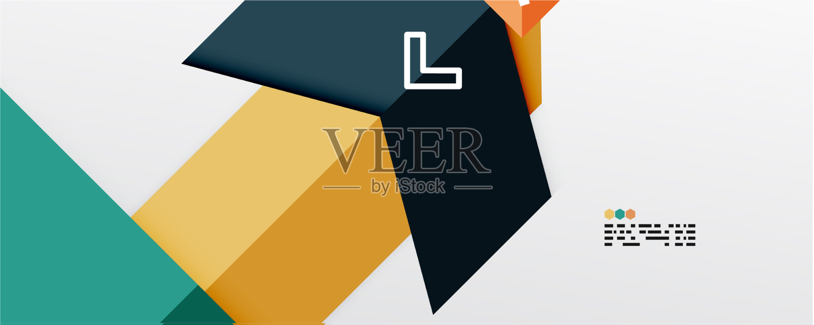 闪闪发光的三角形和几何形状插画图片素材