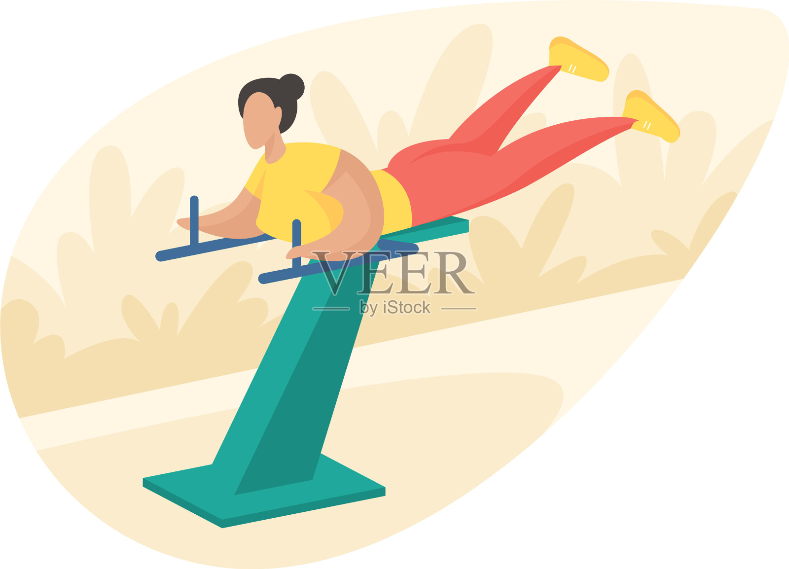 户外健身器材平腿设计元素图片