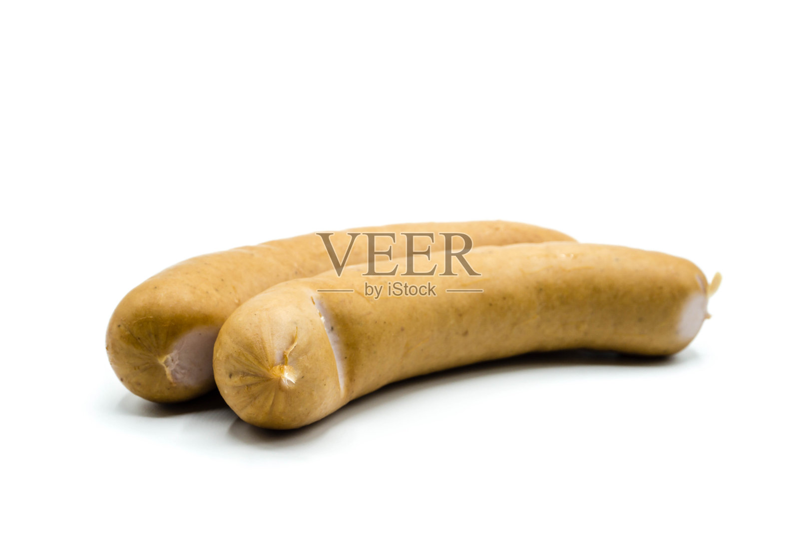 德国香肠孤立在白色背景照片摄影图片