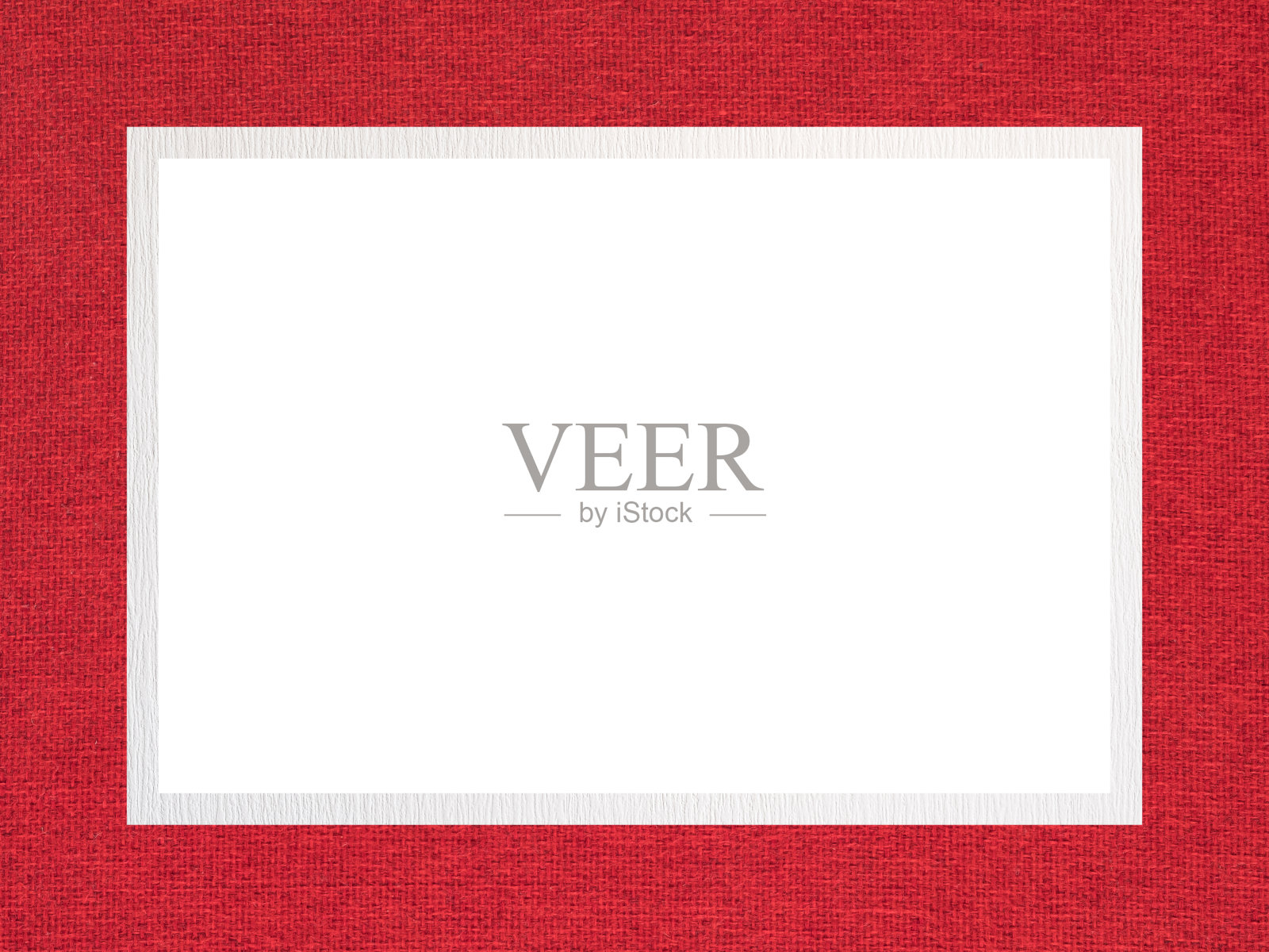 红色和白色纹理装饰矩形框架与自由的白色空间。照片摄影图片