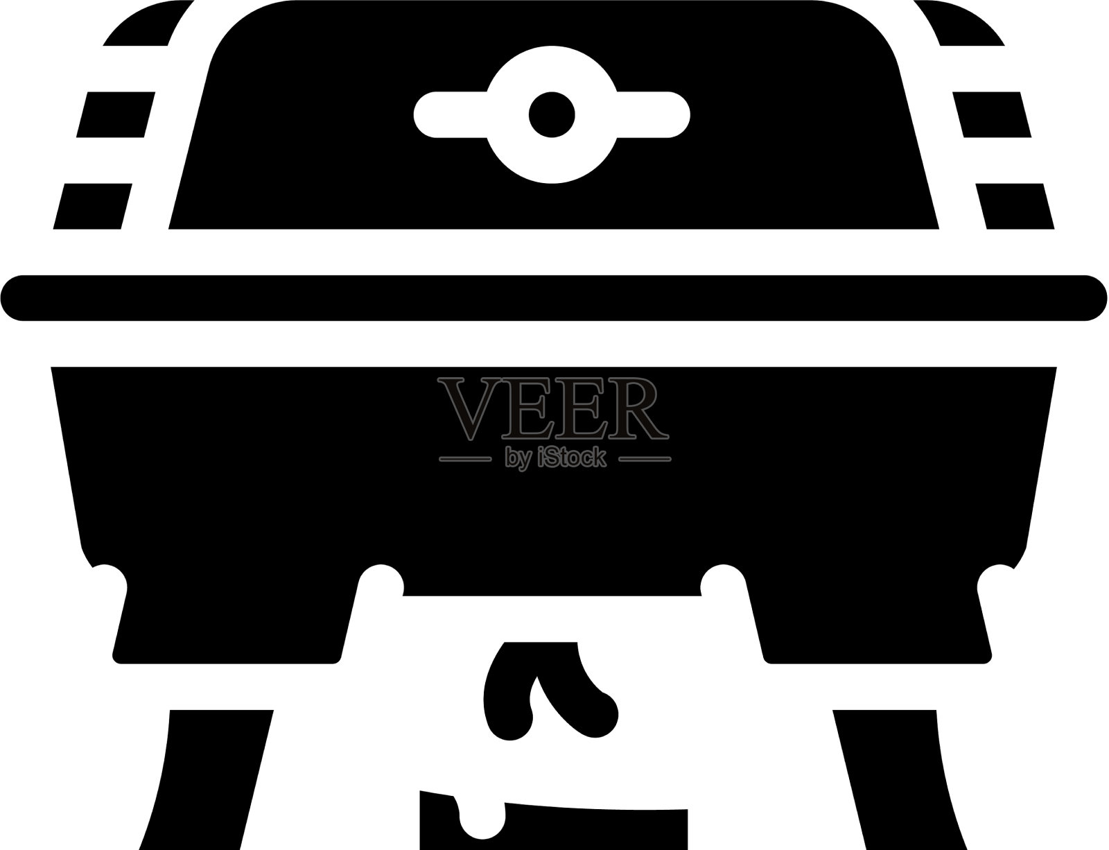 烧烤设备自助餐字形图标插画图片素材