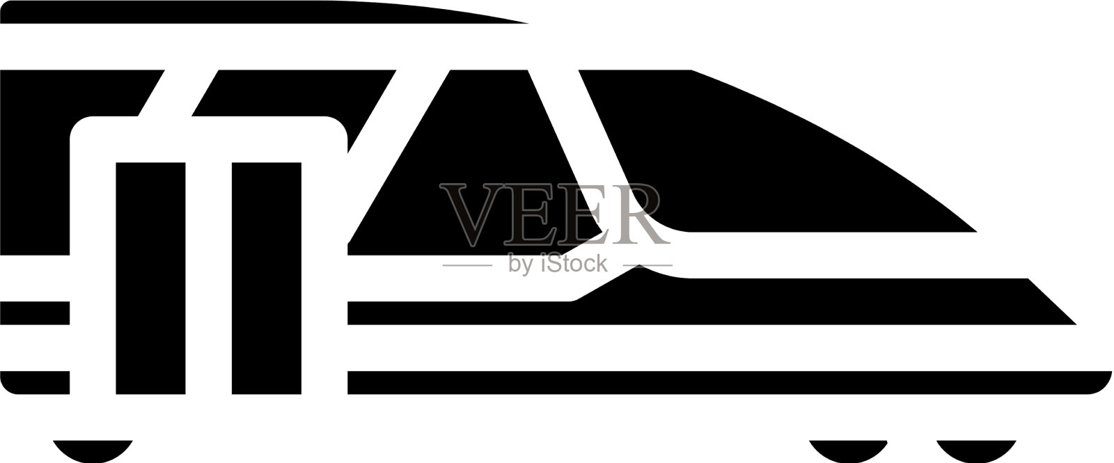 火车运输字形图标插画图片素材