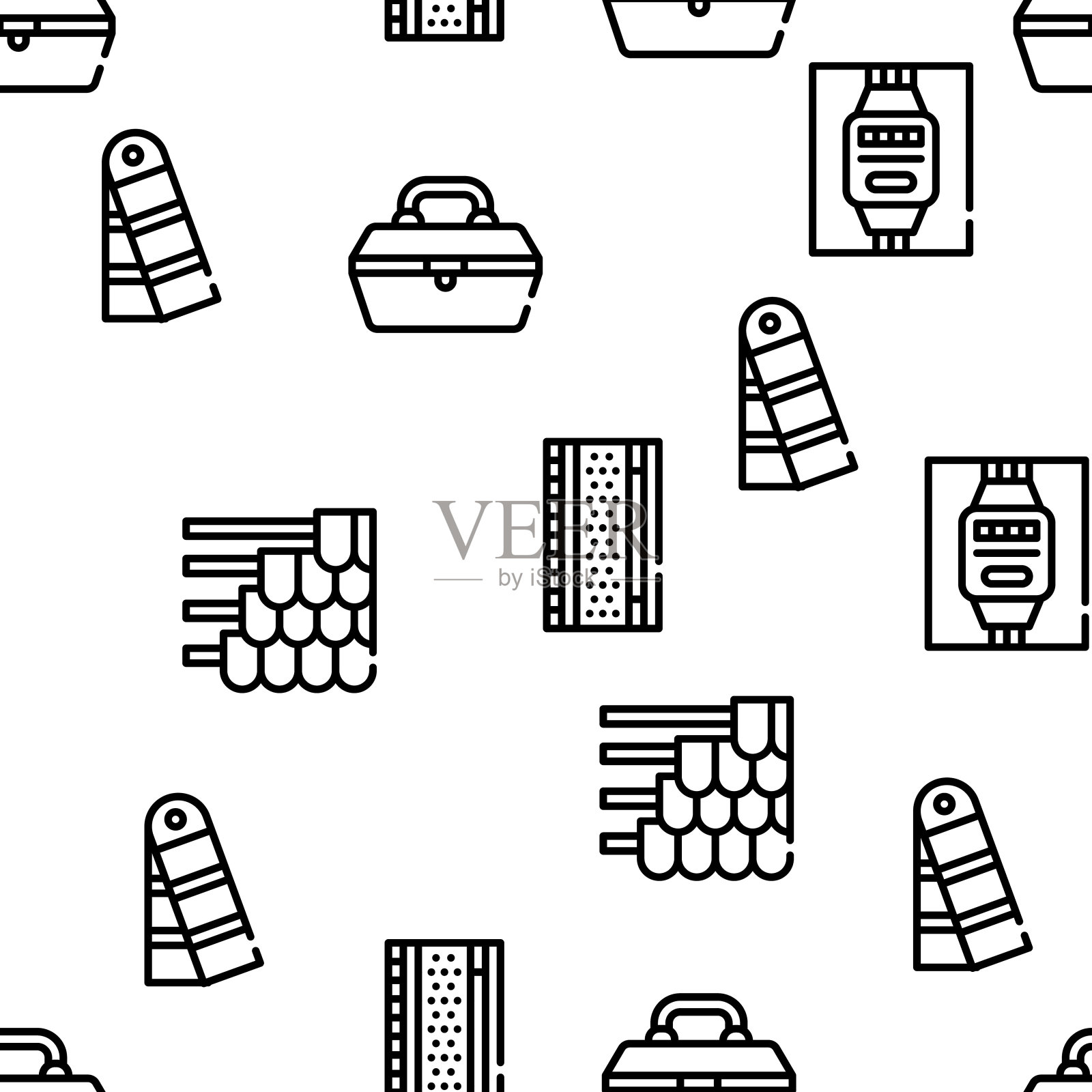 装修家居维修矢量无缝模式插画图片素材