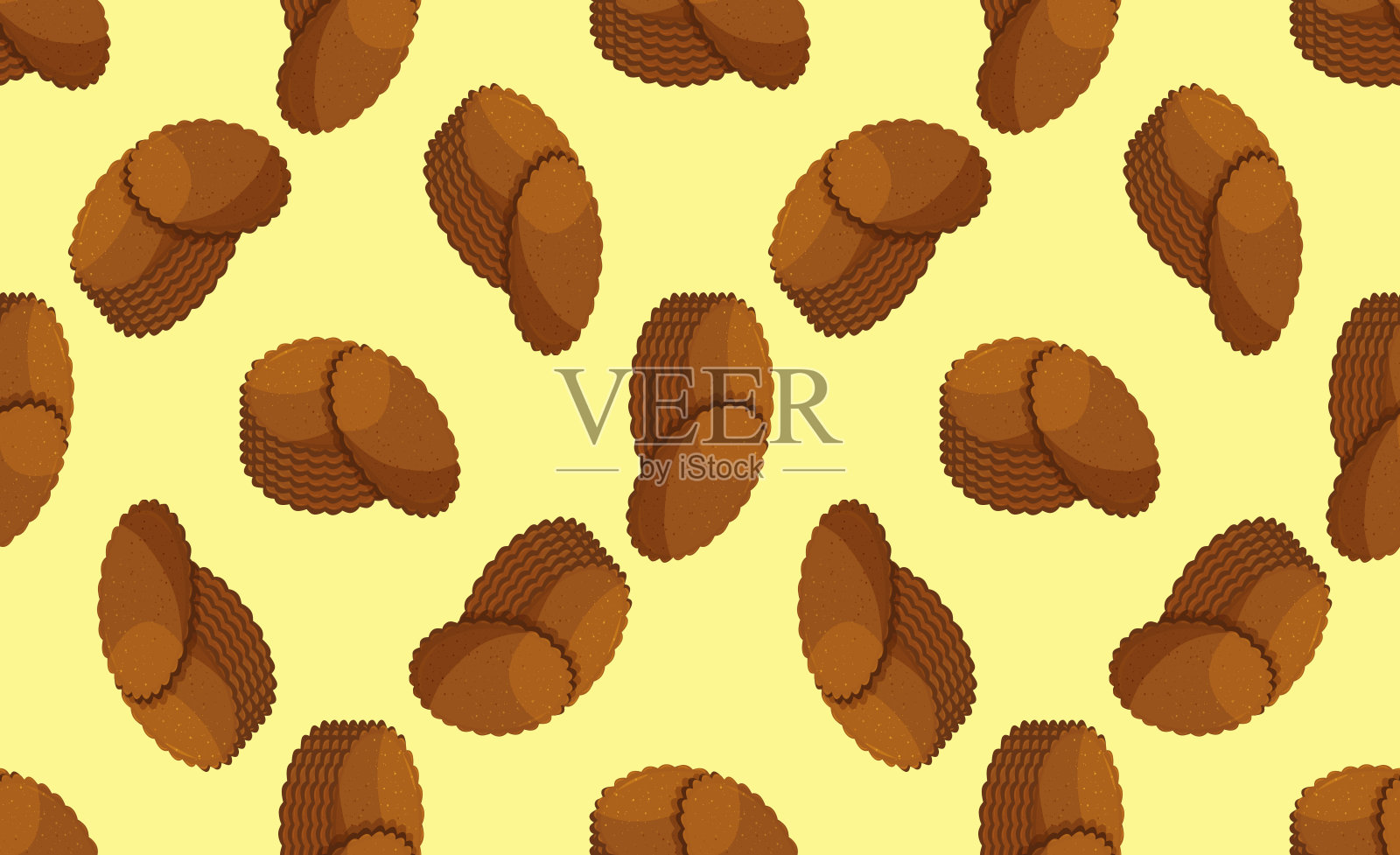 食品无缝图案由传统的瑞典和斯堪的纳维亚圣诞小辣椒制成。矢量插图在卡通风格。矢量图插画图片素材