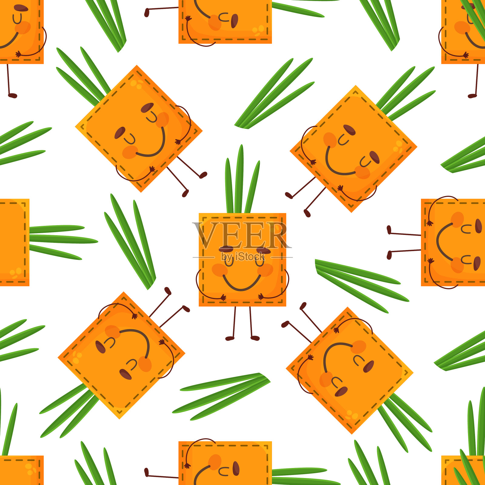 无缝图案洋葱形补丁口袋插画图片素材