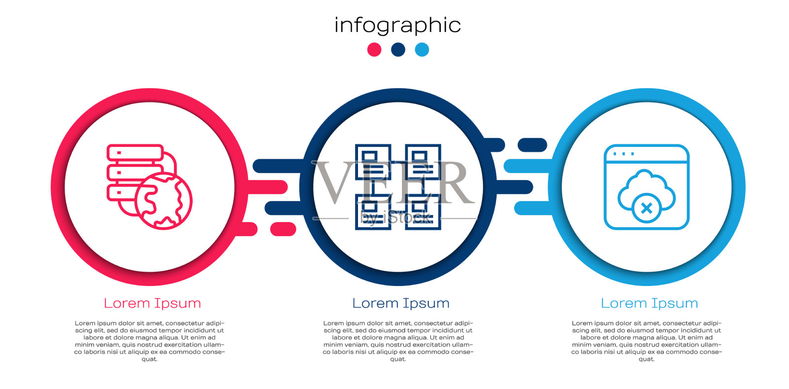 设置线网络云连接层次插画图片素材