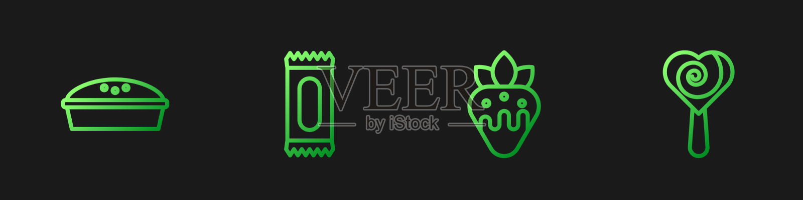 在自制巧克力派中放置草莓插画图片素材