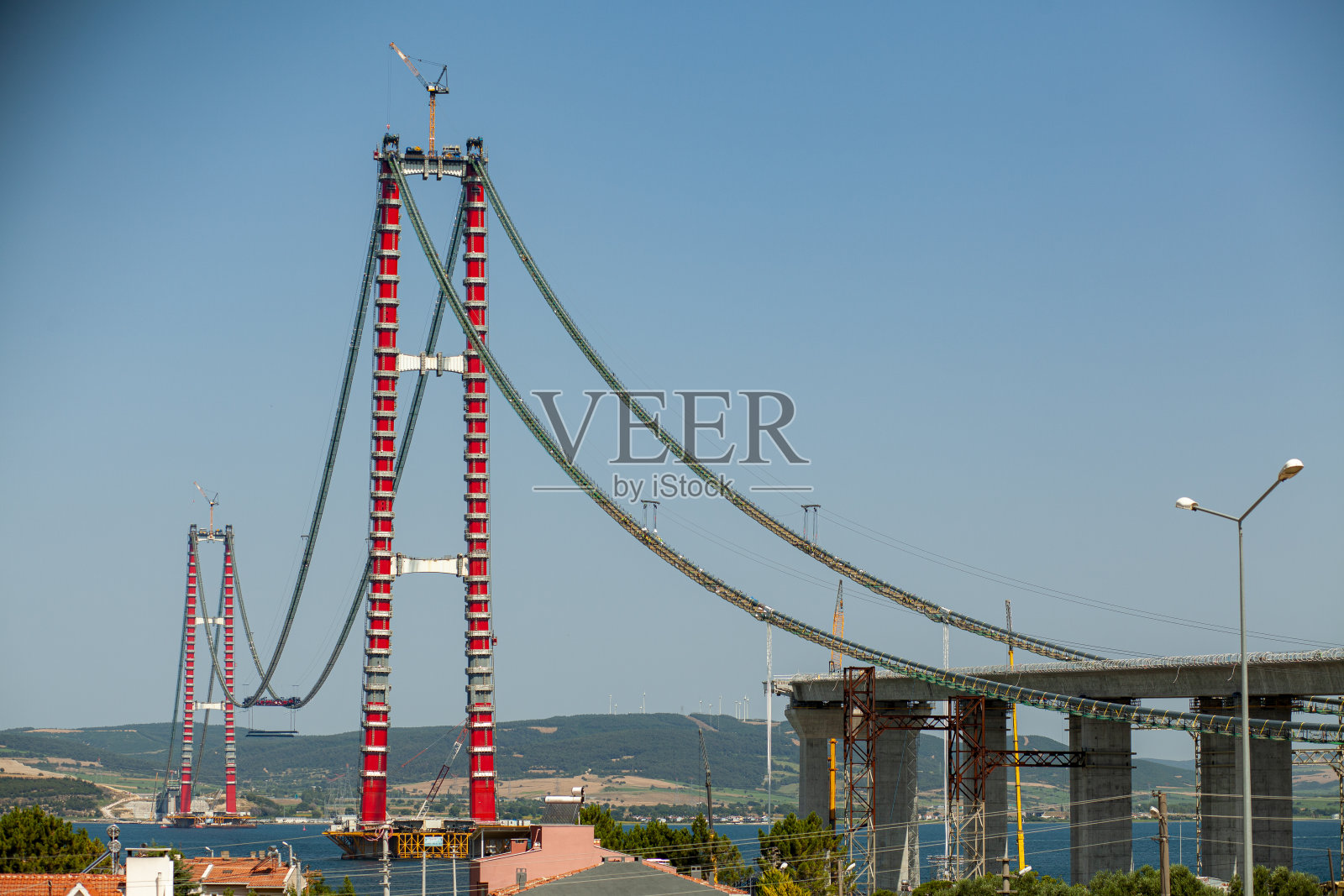 Canakkale桥的建设照片摄影图片