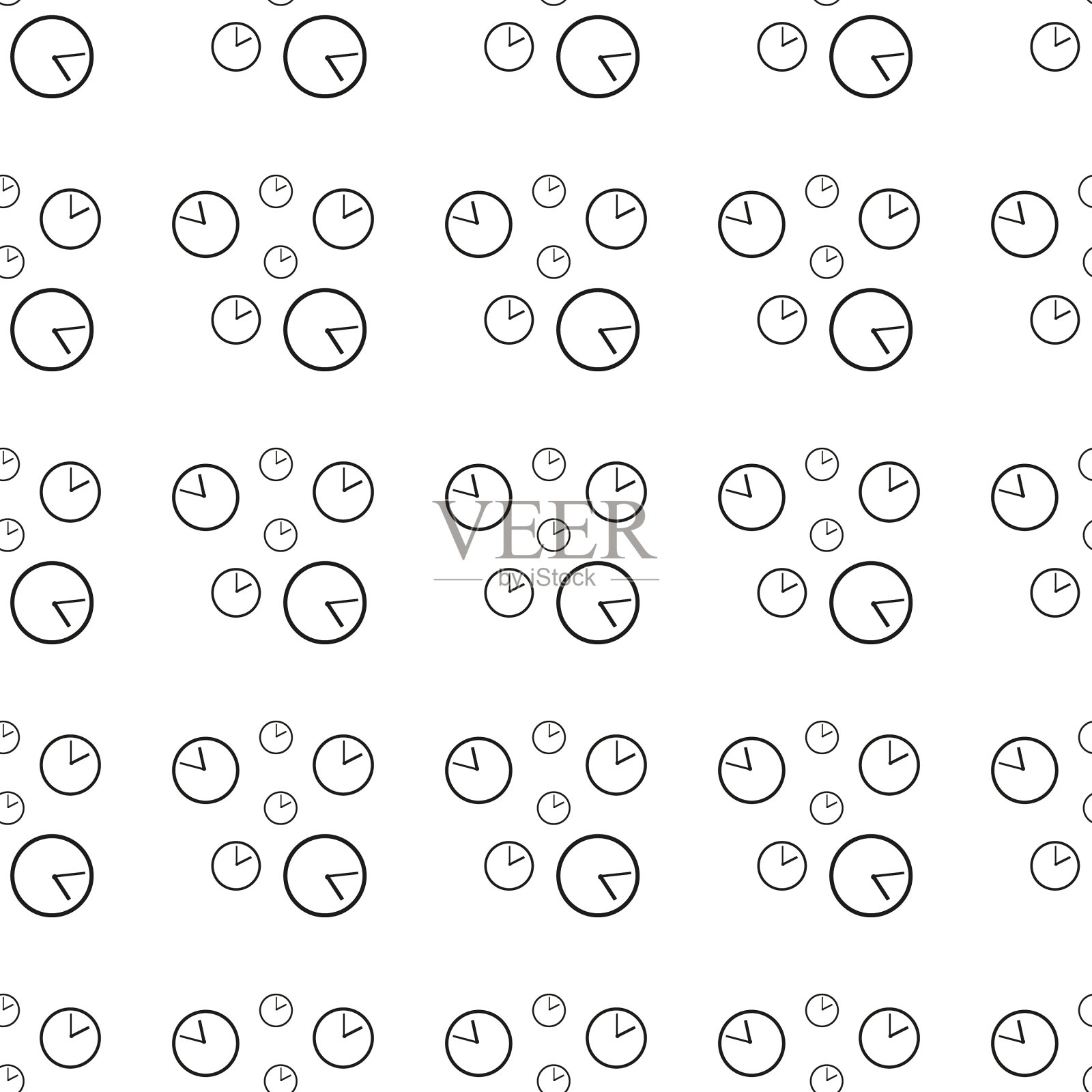 时钟无缝模式定时器后台业务插画图片素材