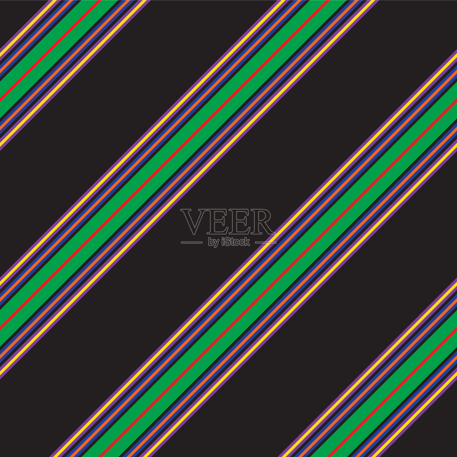 彩虹条纹无缝图案背景中插画图片素材