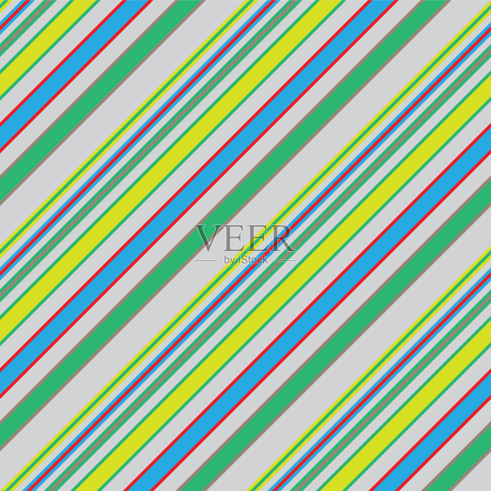 彩色条纹无缝图案背景中插画图片素材