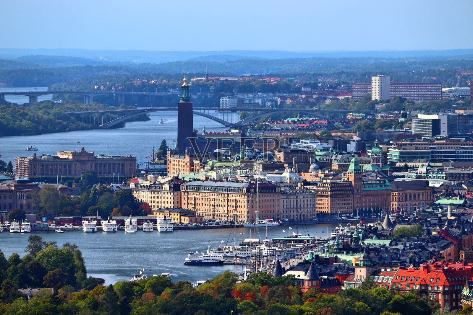 斯德哥尔摩城市天际线照片摄影图片