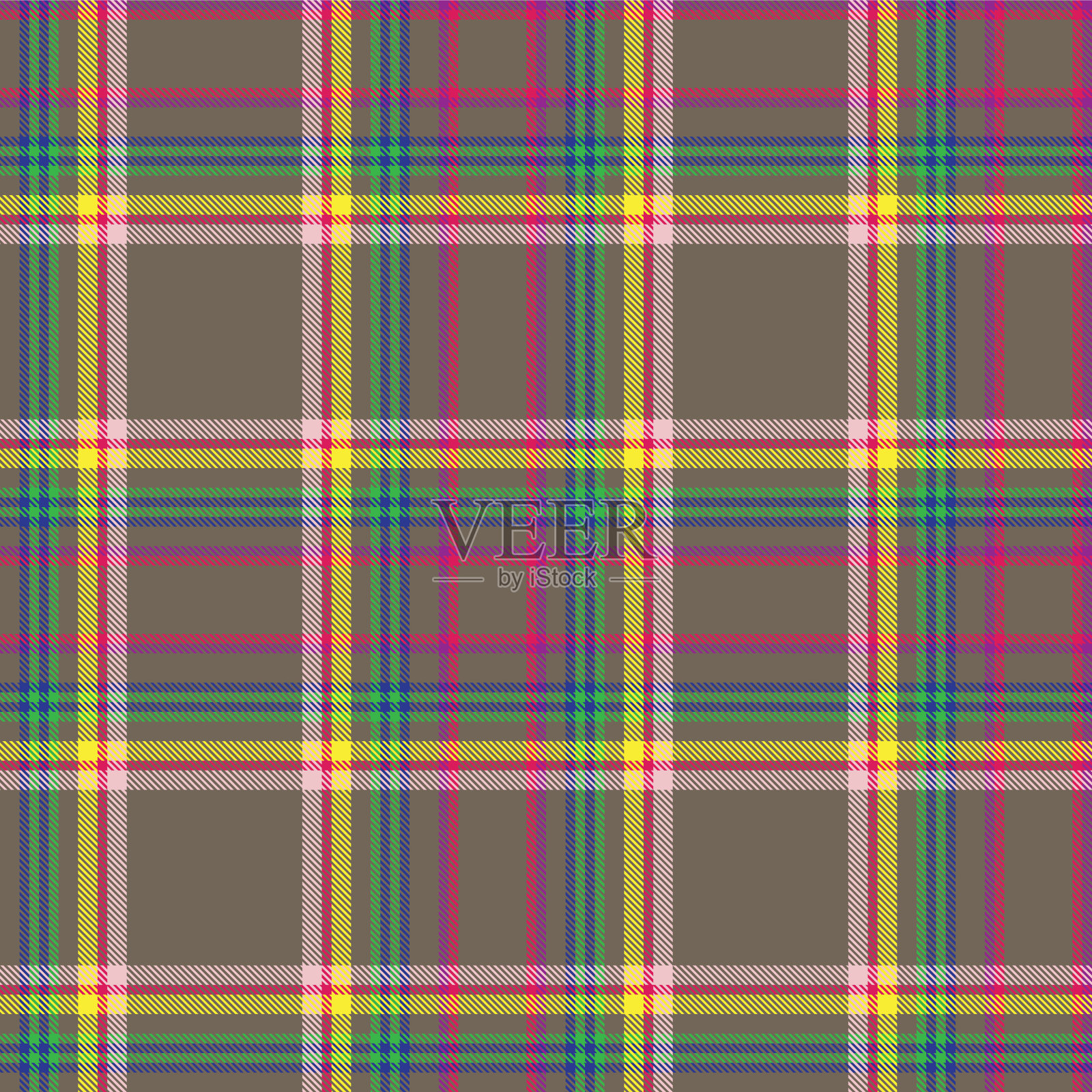 彩色格子纹理无缝图案插画图片素材