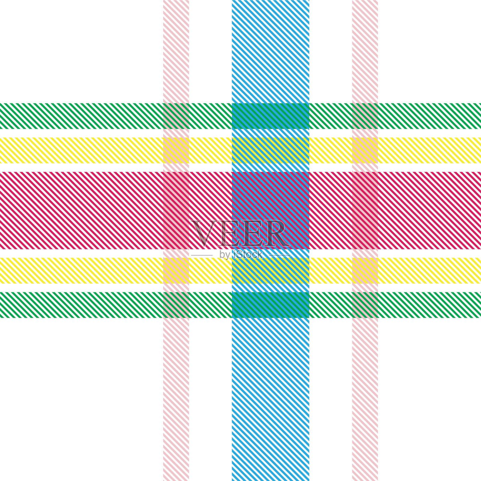 彩色格子纹理无缝图案插画图片素材