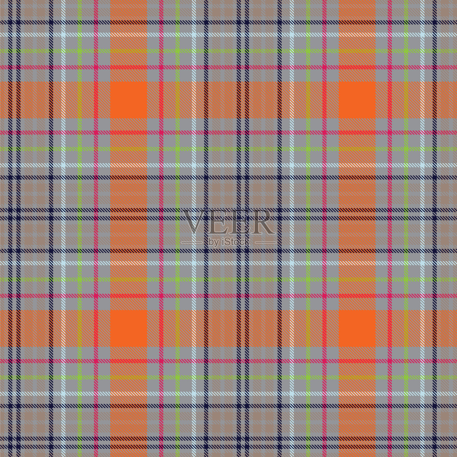 彩色格子纹理无缝图案插画图片素材