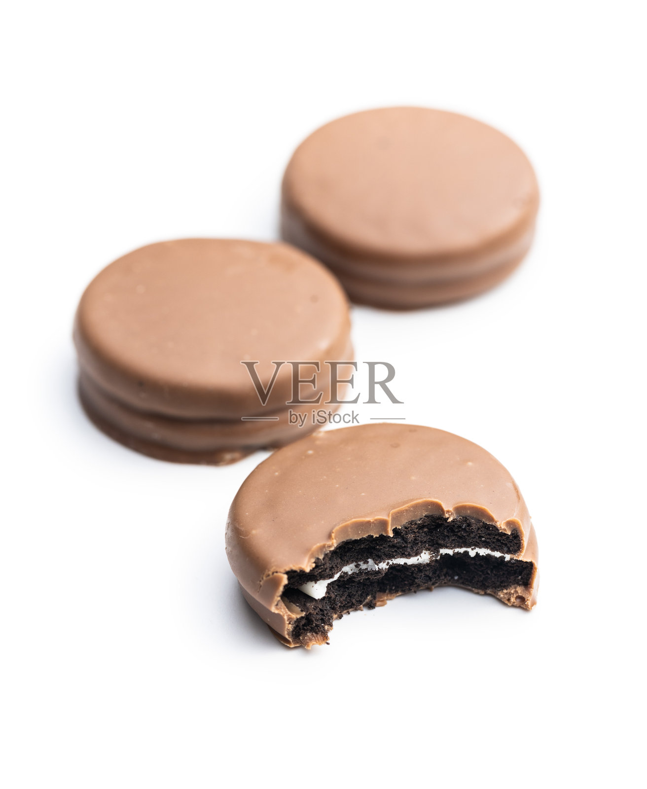 巧克力糖衣饼干照片摄影图片