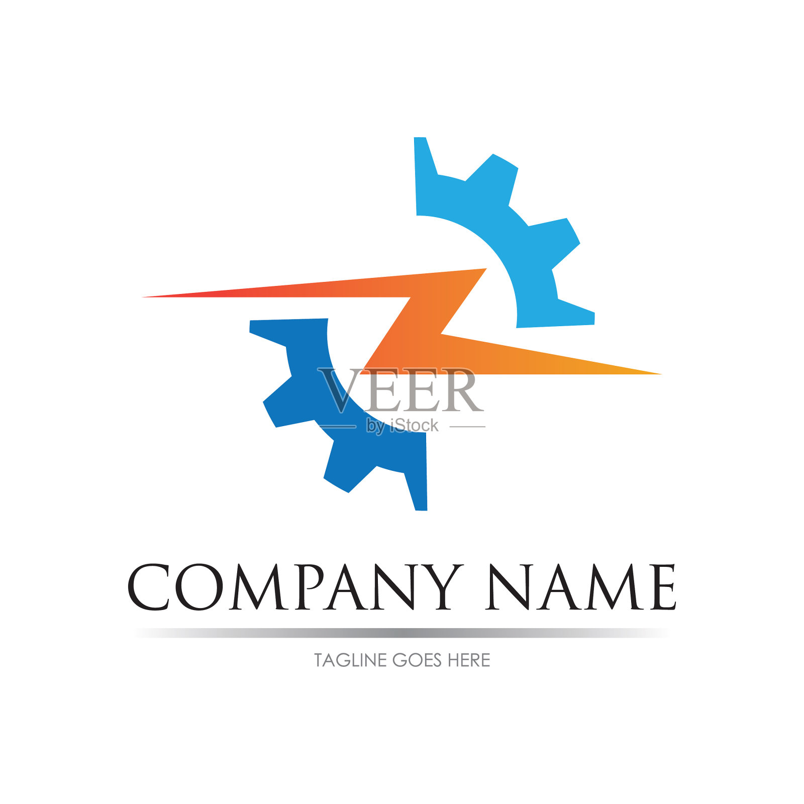 齿轮动力标志图像设计模板插画图片素材