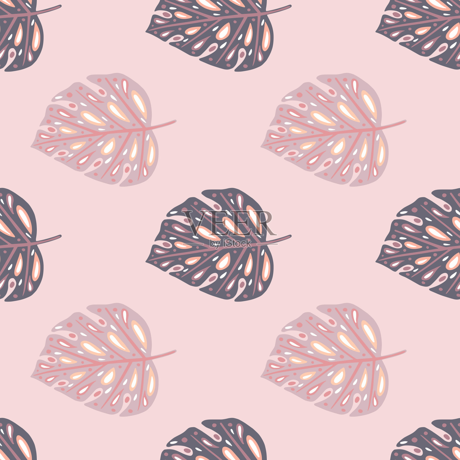 植物与热带无缝图案插画图片素材