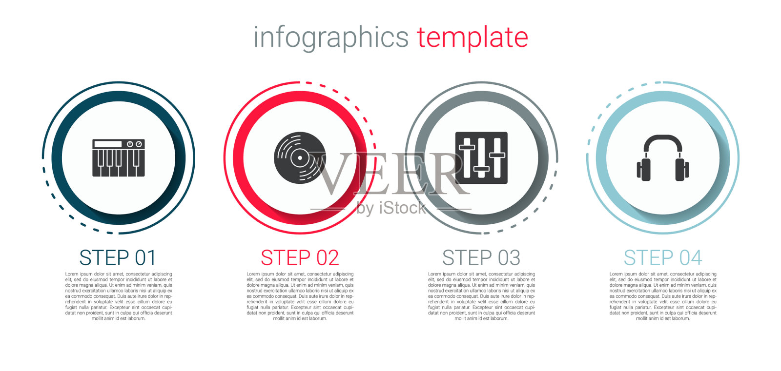 设置音乐合成器、唱片混音器图标素材