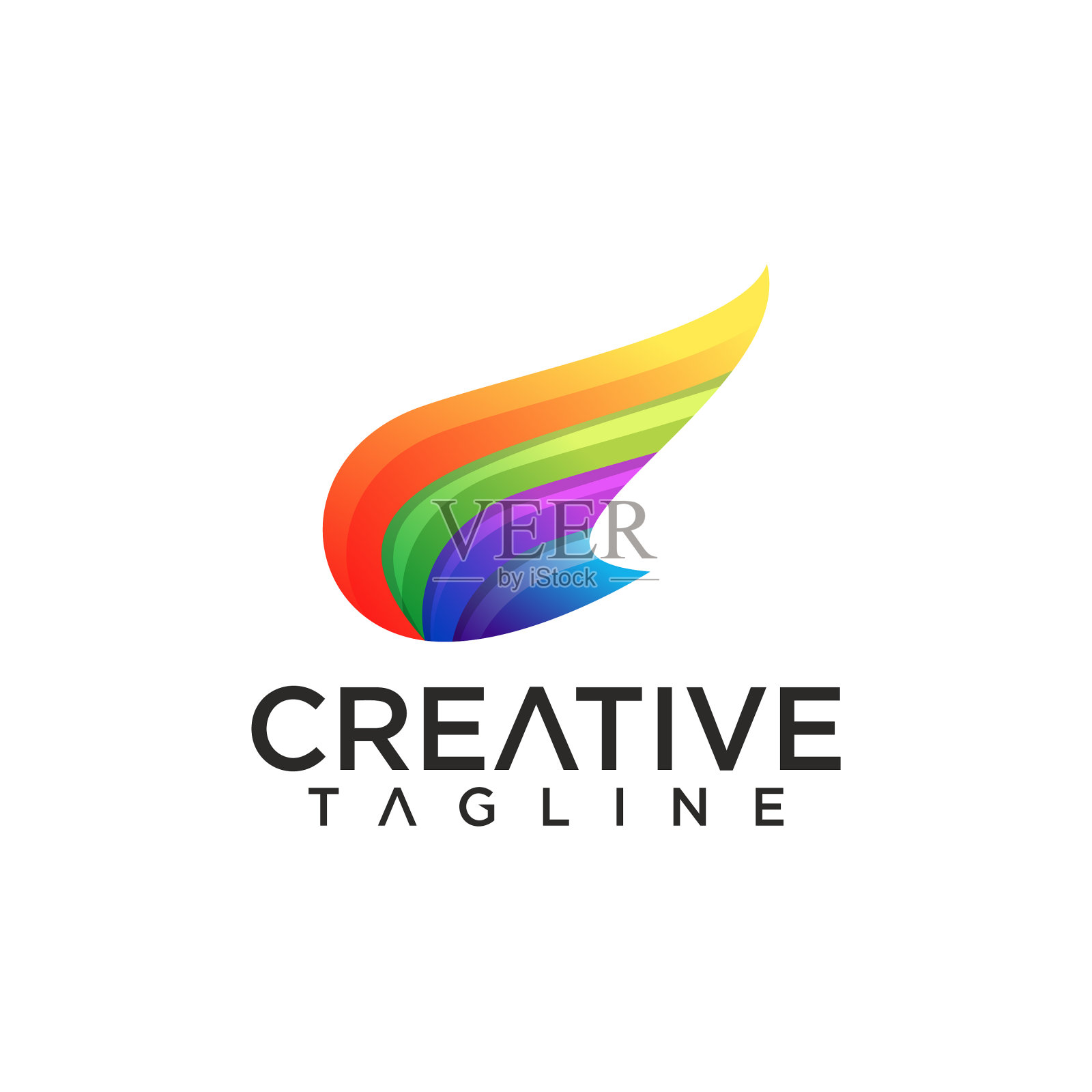 翅膀的标志插画图片素材