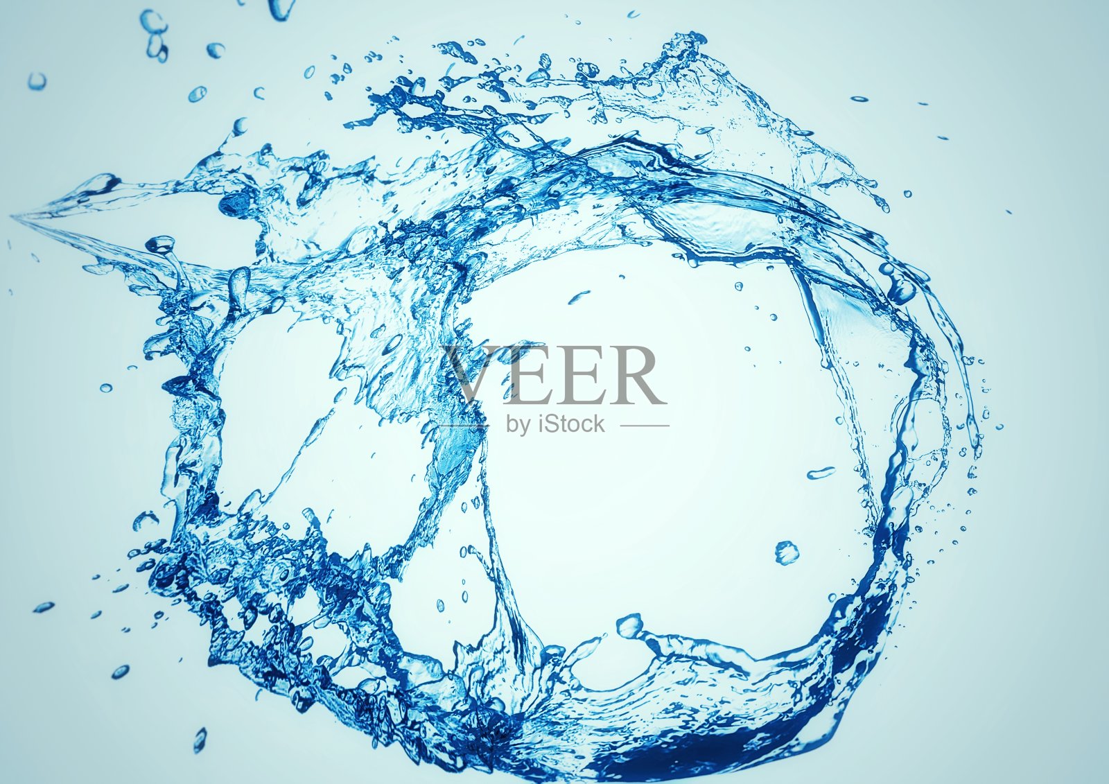 蓝色飞溅旋转的插图照片摄影图片