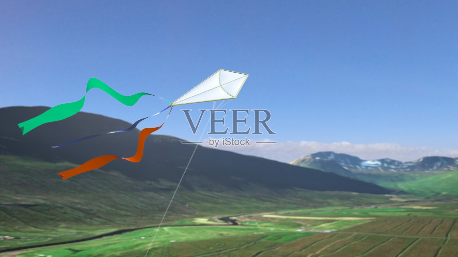 风筝在空中照片摄影图片