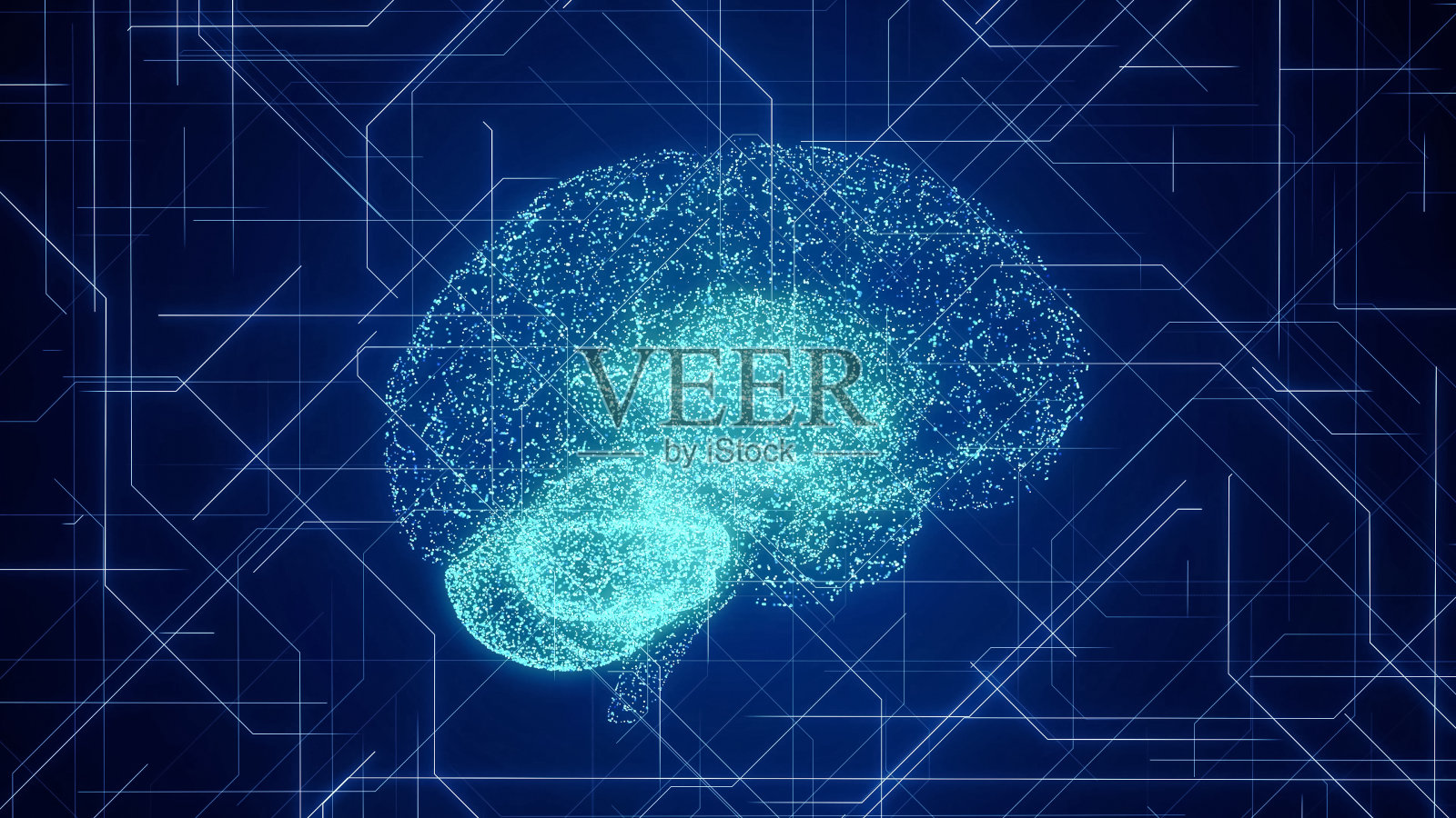 AI(人工智能)概念。深度学习。数字转换。照片摄影图片