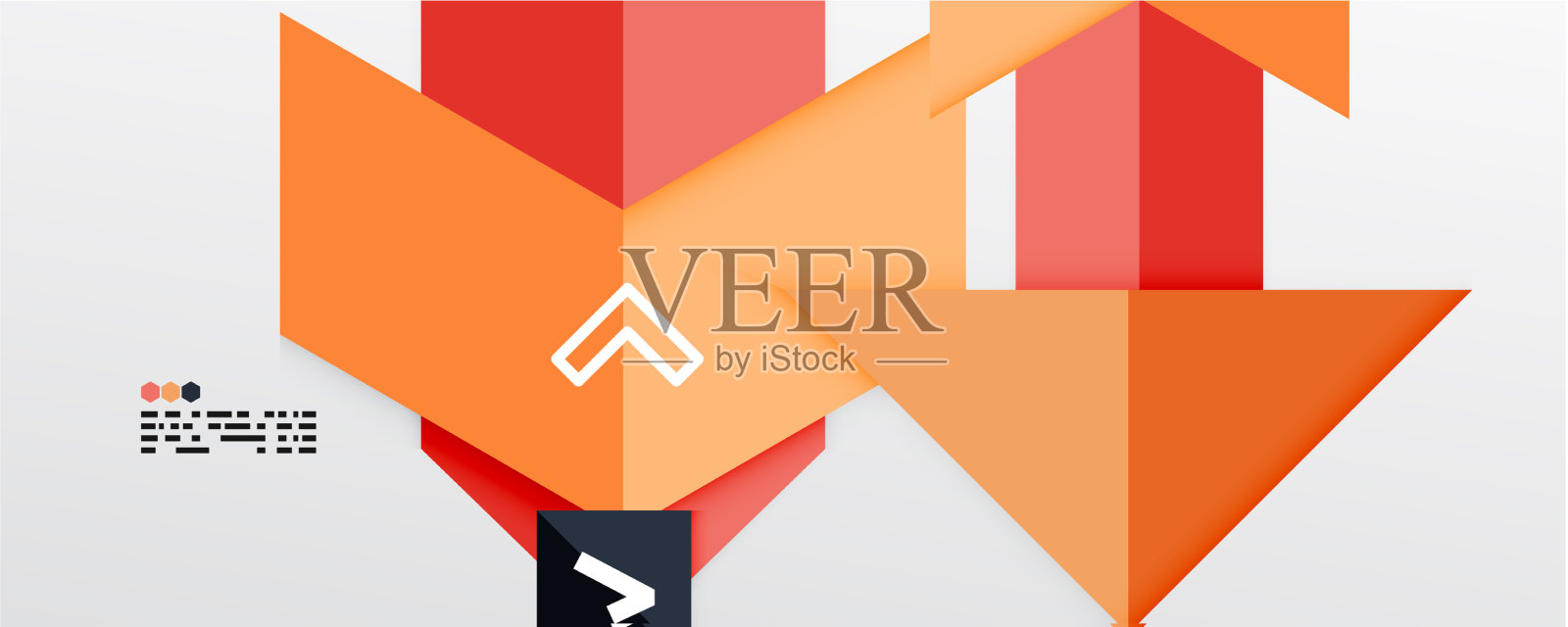 闪闪发光的三角形和几何形状插画图片素材