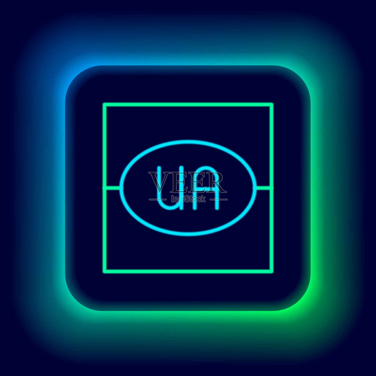 发光的霓虹线乌克兰国旗图标图标素材