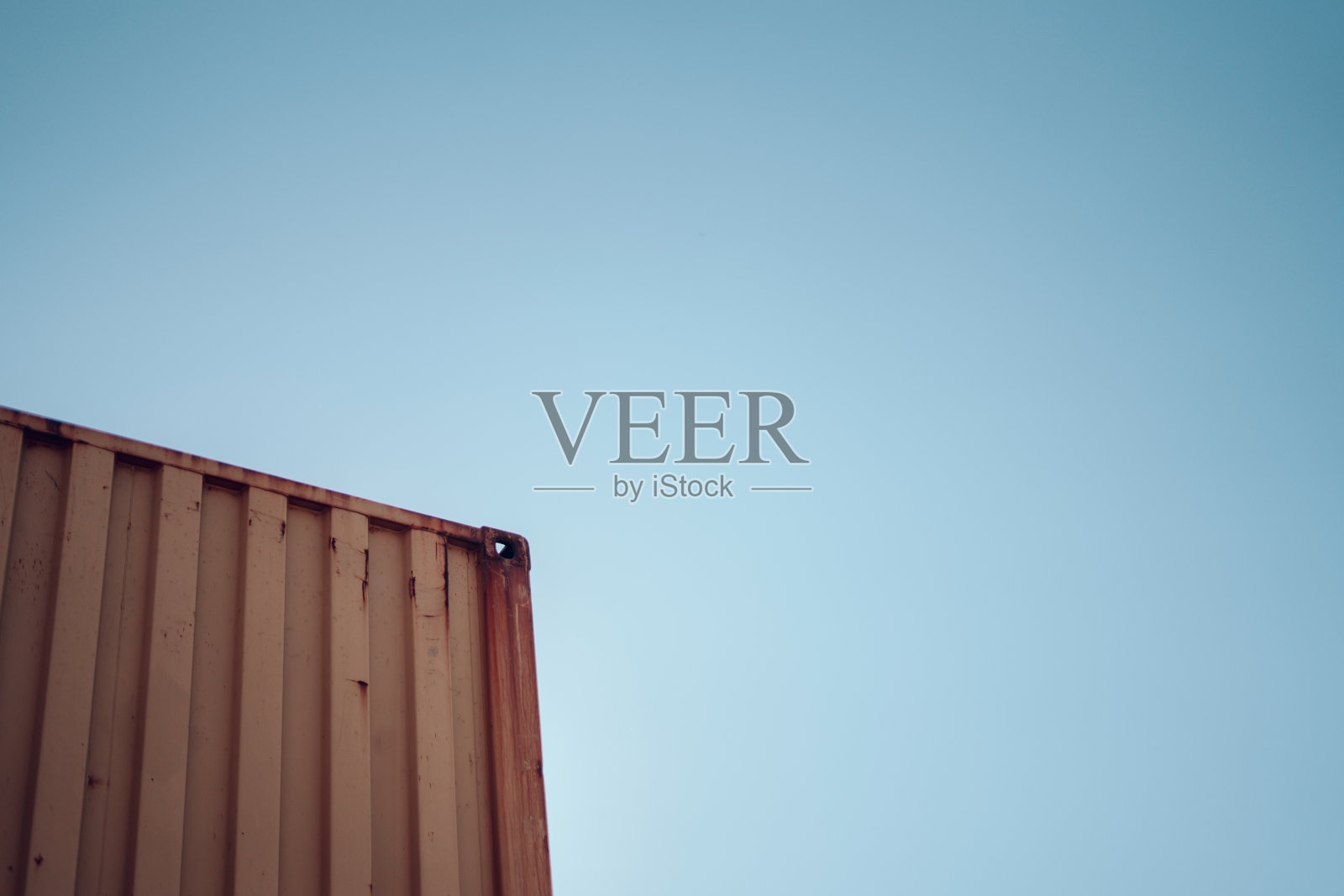 黄色集装箱角照片摄影图片