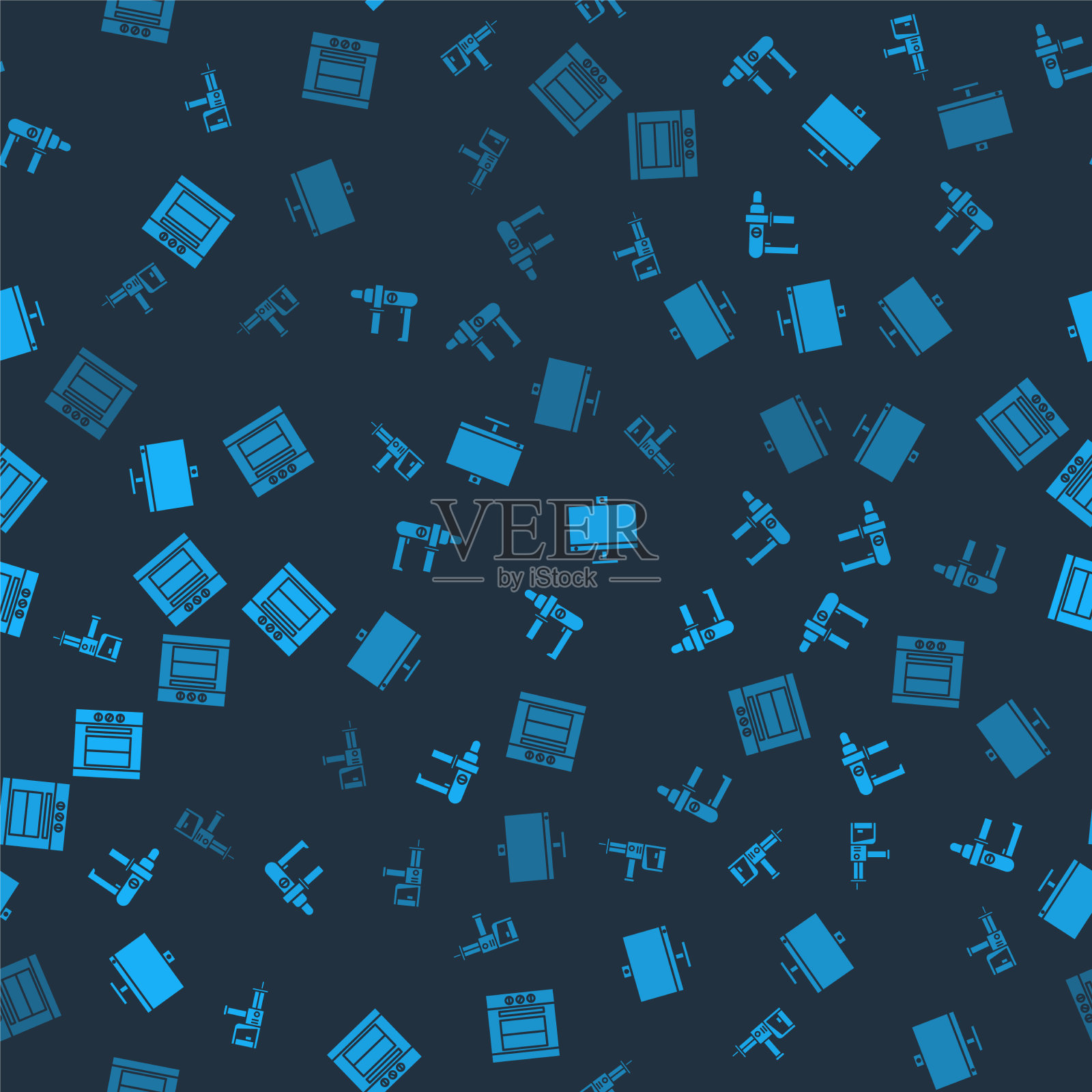 电动设置旋转锤钻图标素材