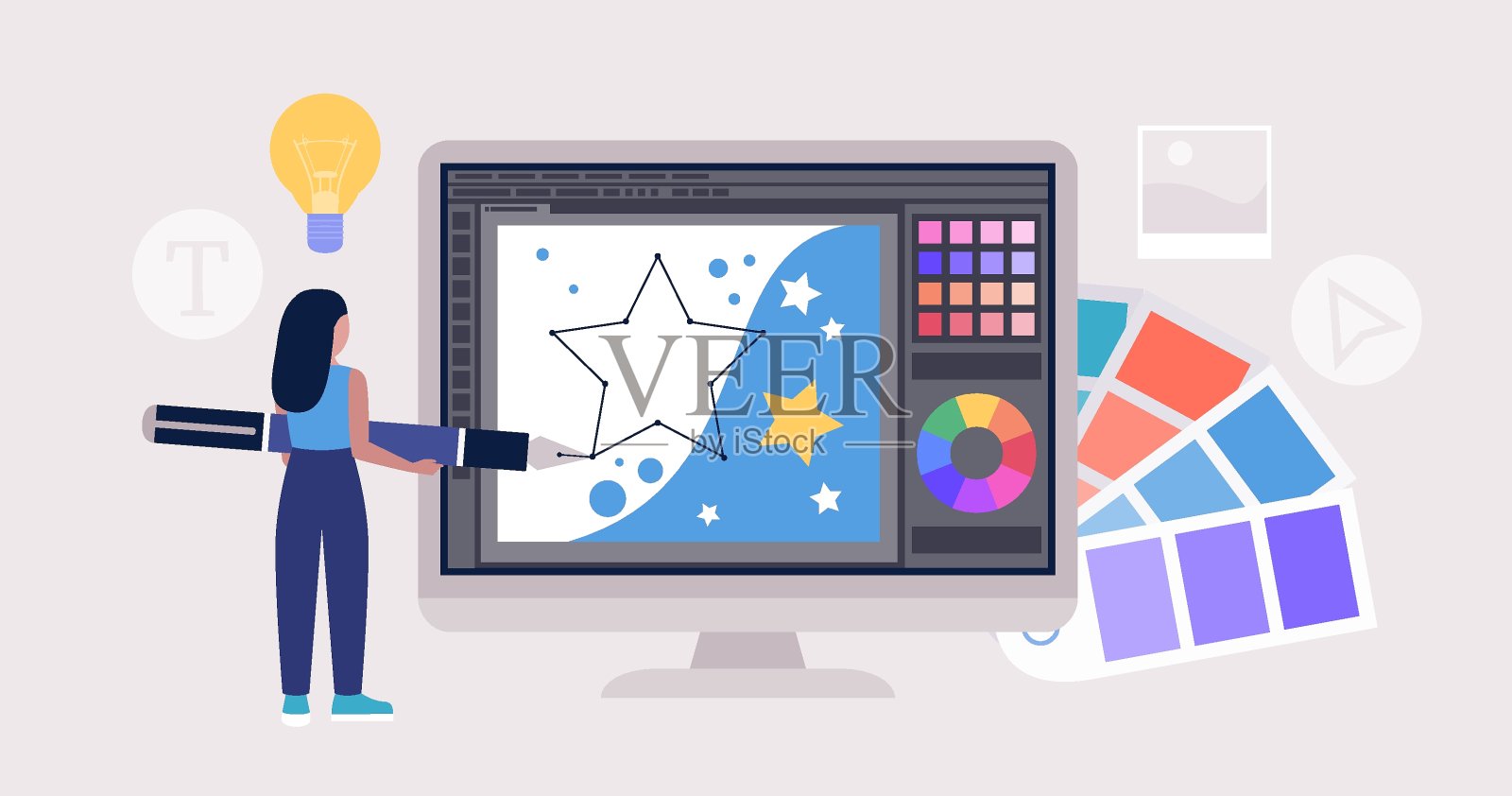 平面设计概念插画图片素材