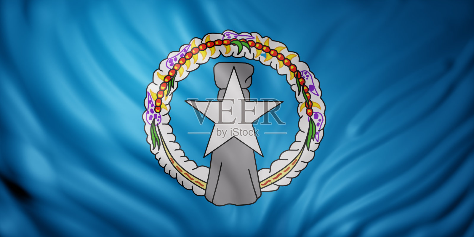 北马里亚纳群岛国旗飘扬照片摄影图片