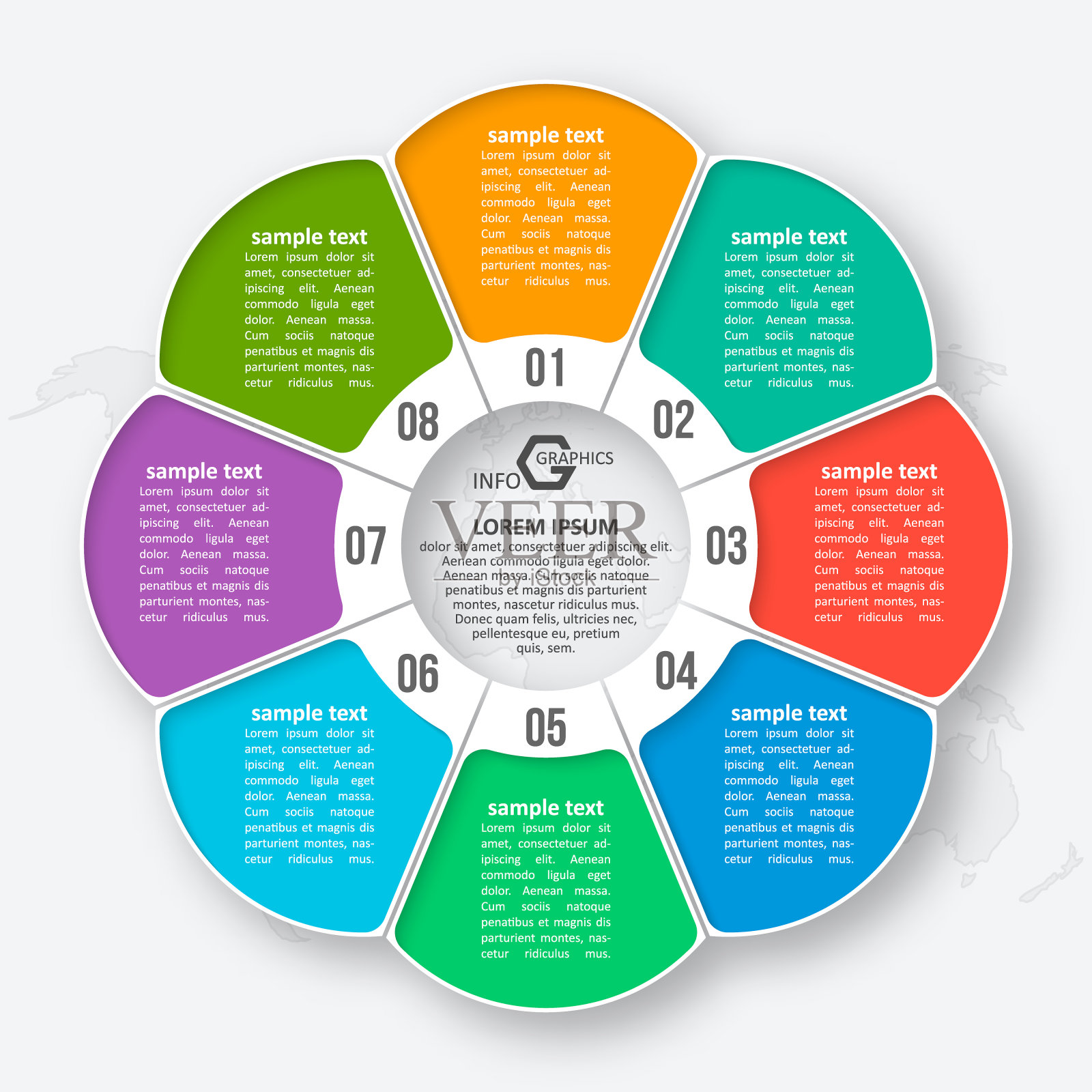 摘要三维纸张信息图。业务模板。矢量图插画图片素材