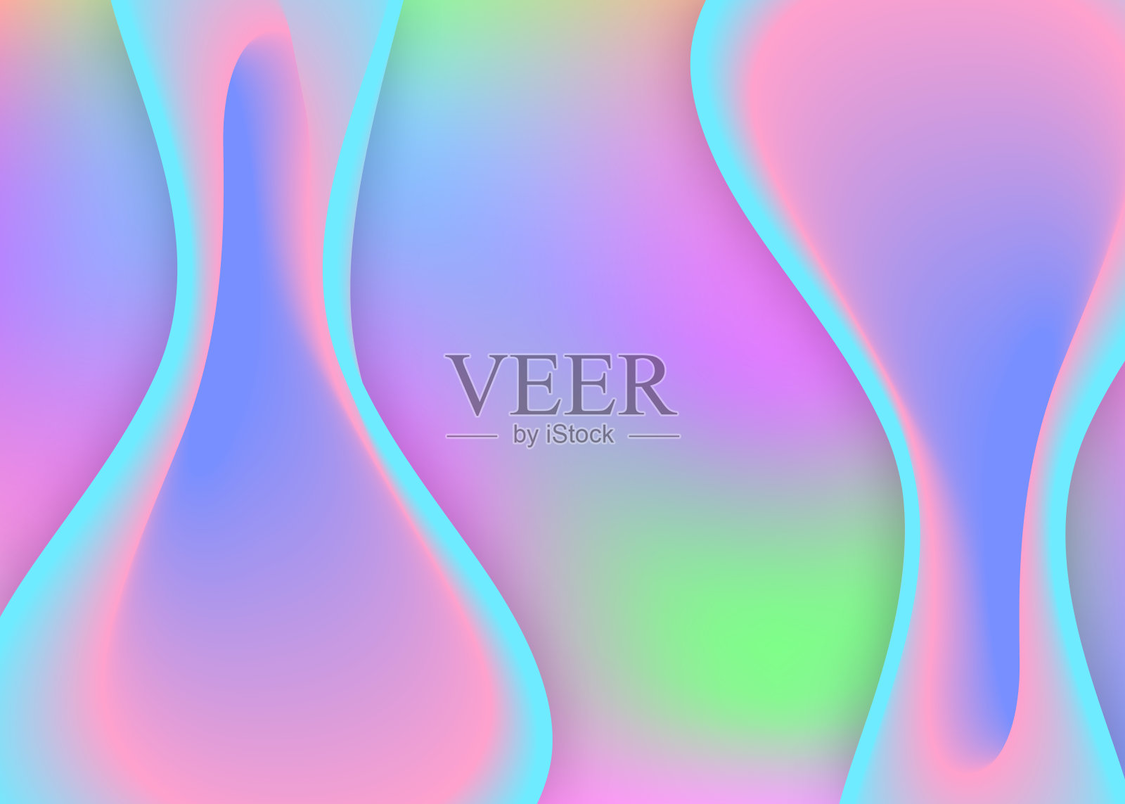 带有动态元素和形状的流体背景。插画图片素材