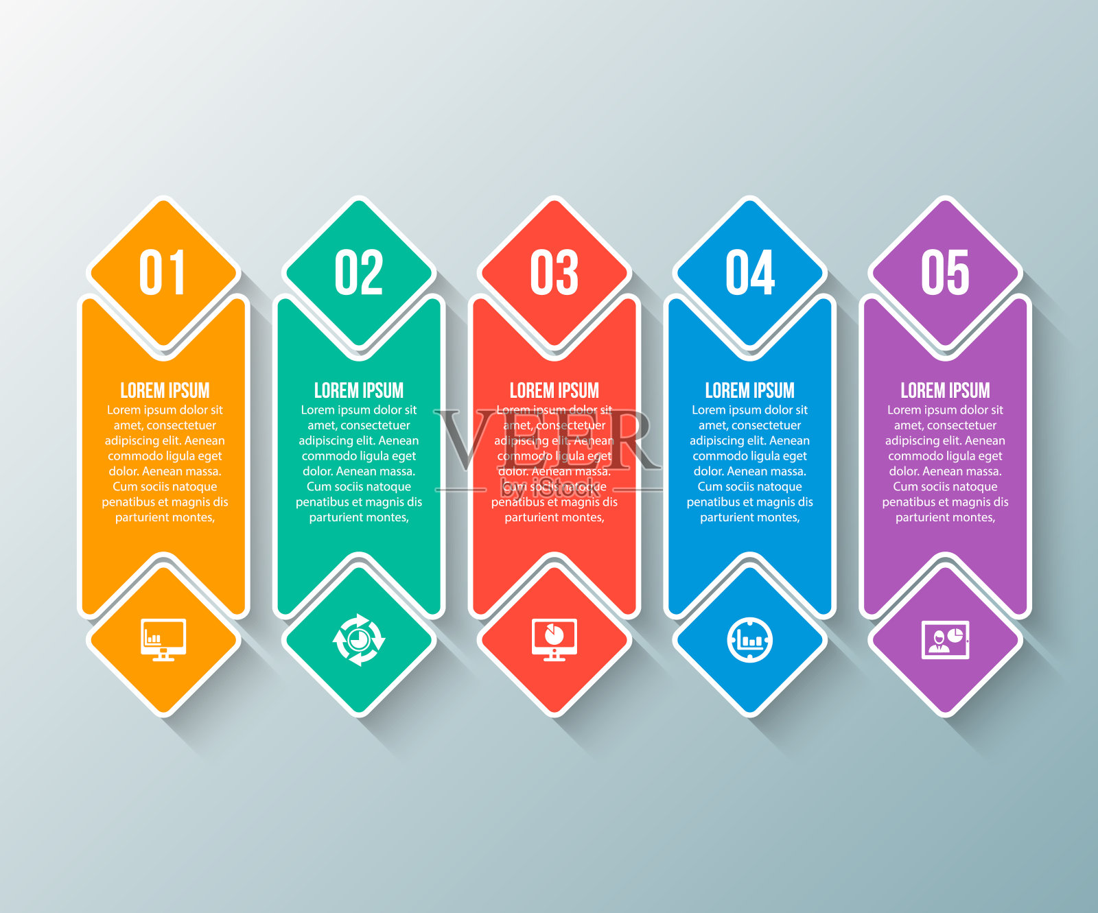 摘要三维纸张信息图。业务模板。矢量图插画图片素材