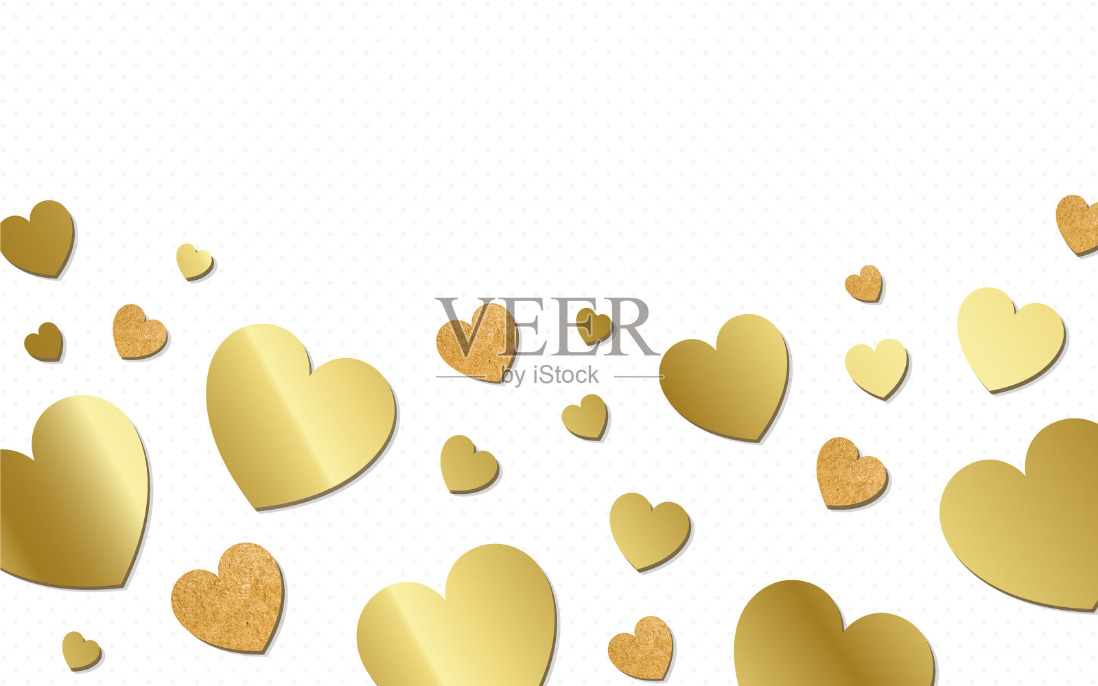 白色背景上心形的特写镜头插画图片素材