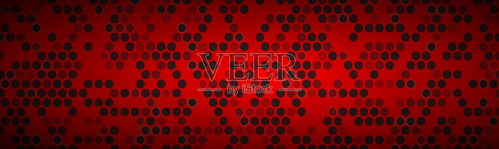 明亮的红色宽屏横幅与轮子不同的透明度。现代几何设计的头部。简单的矢量插图背景插画图片素材