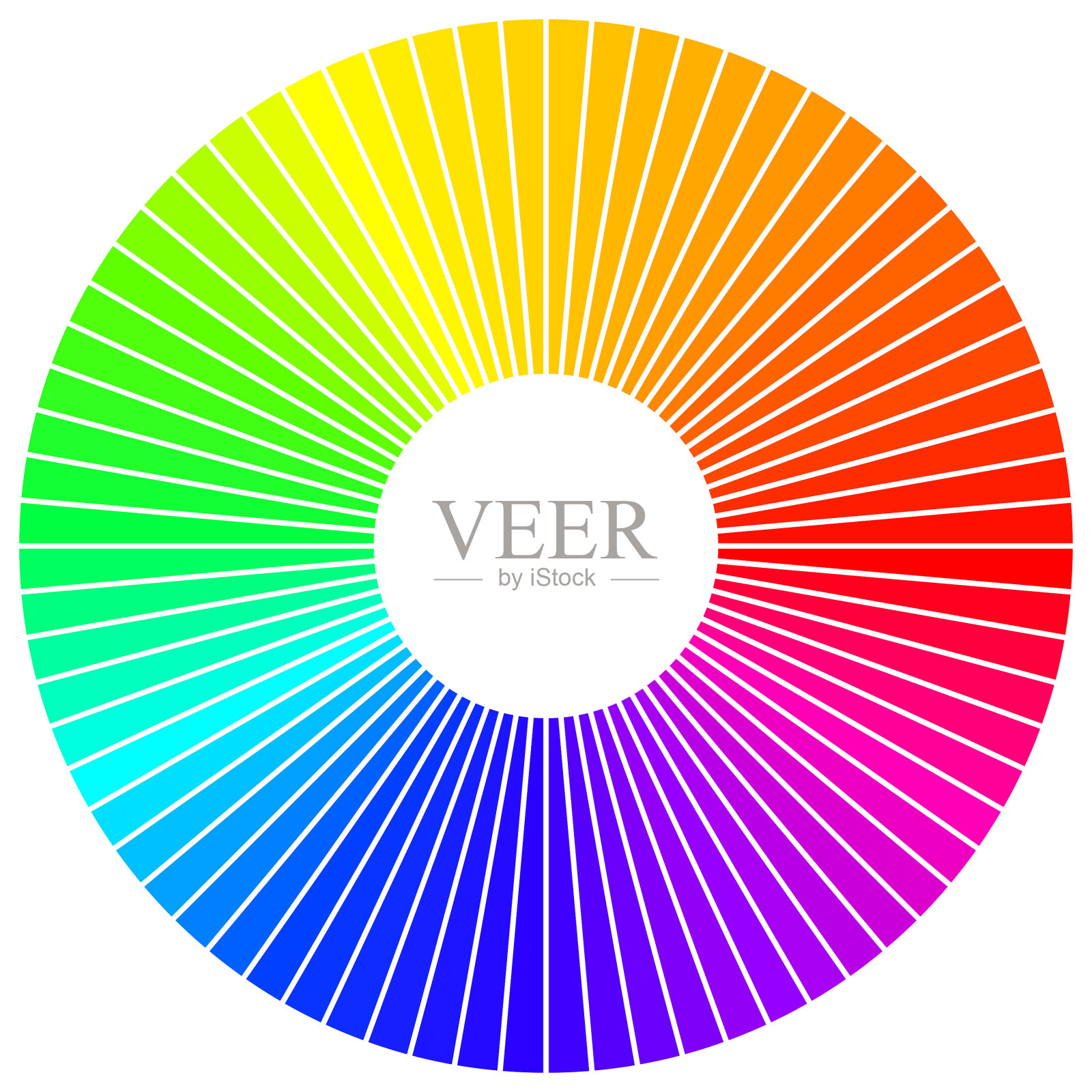 梯度彩虹色圈孤立在白色插画图片素材