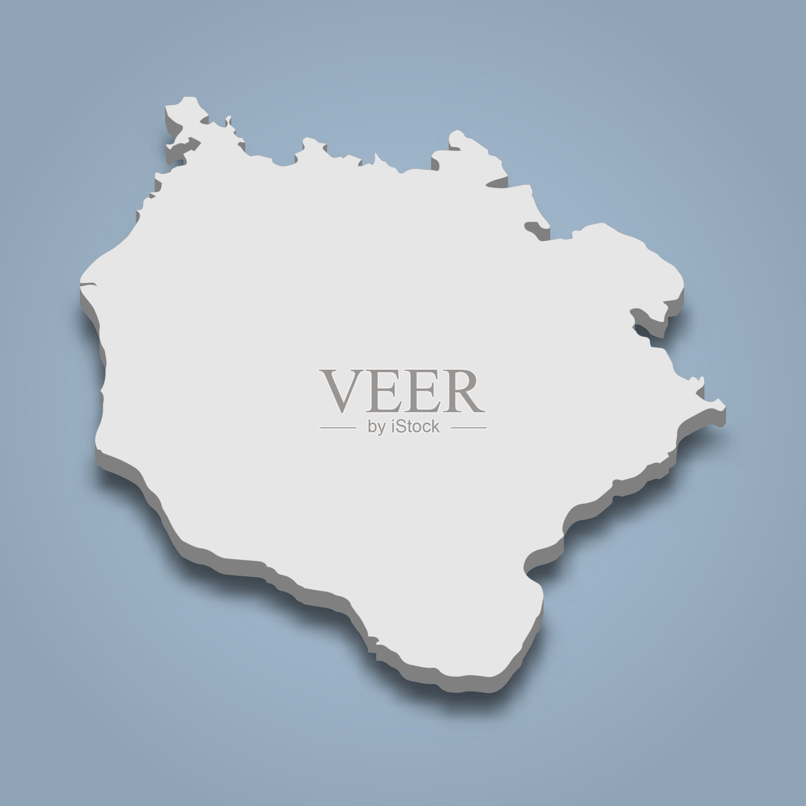 三维等距地图是马尔杜克岛插画图片素材