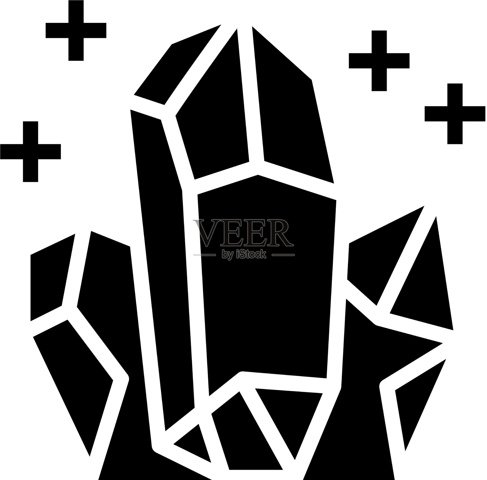 水晶占星象形文字图标插画图片素材