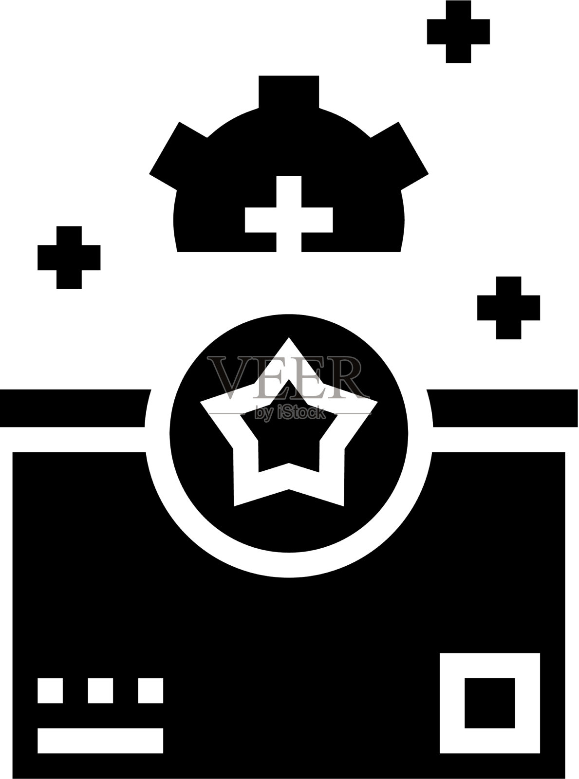 礼品奖金字形图标插画图片素材