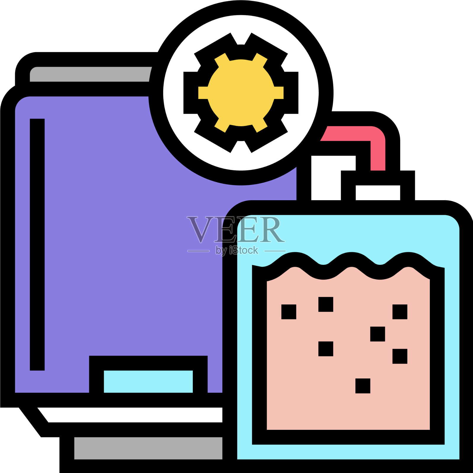 合成药品生产彩色图标图标素材