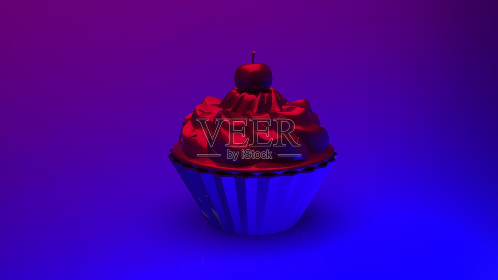 纸杯蛋糕孤立的3d图像照片摄影图片